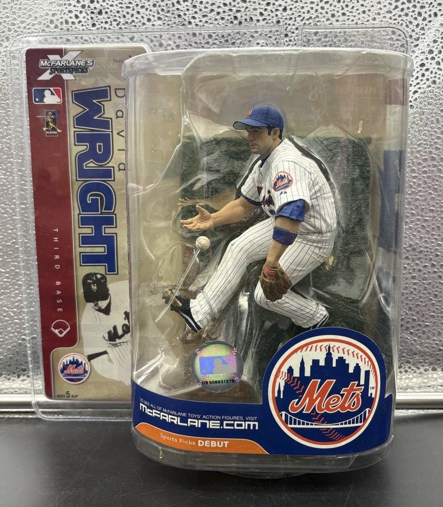 2007 McFarlane New York Mets David Wright Third Base Figure Sealed (Series 18)
