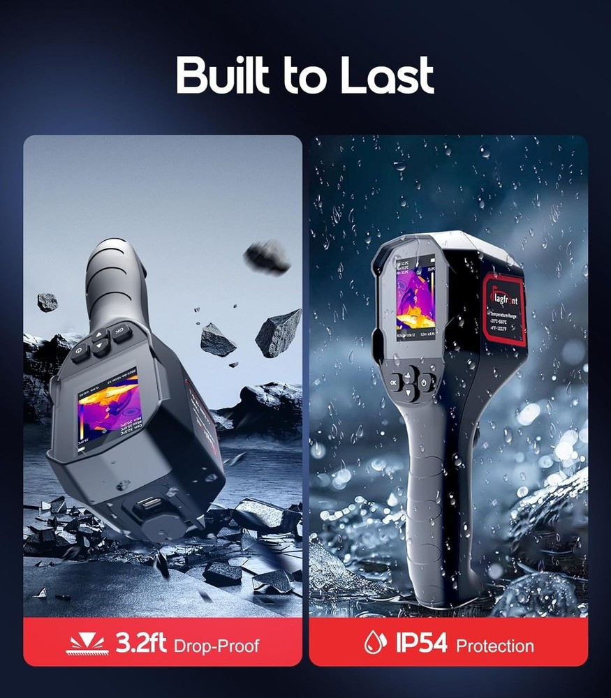 High-Resolution Infrared Camera - Wide Temperature Range & Adjustable Features