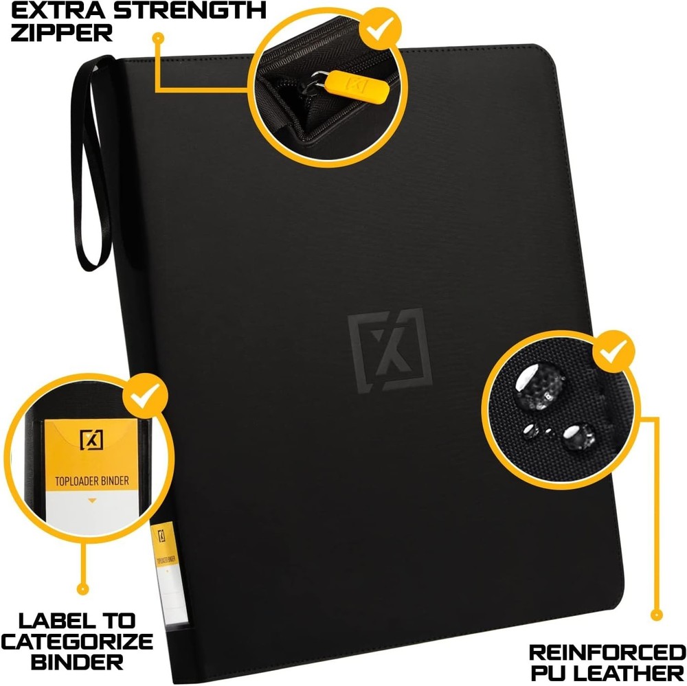 X PRO Toploader Binder | Holds 252 Toploaders | 20 Toploaders INCLUDED |