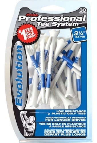 NEW Professional Evolution Tee System - 30 Count - White/Blue - 3-1/4"