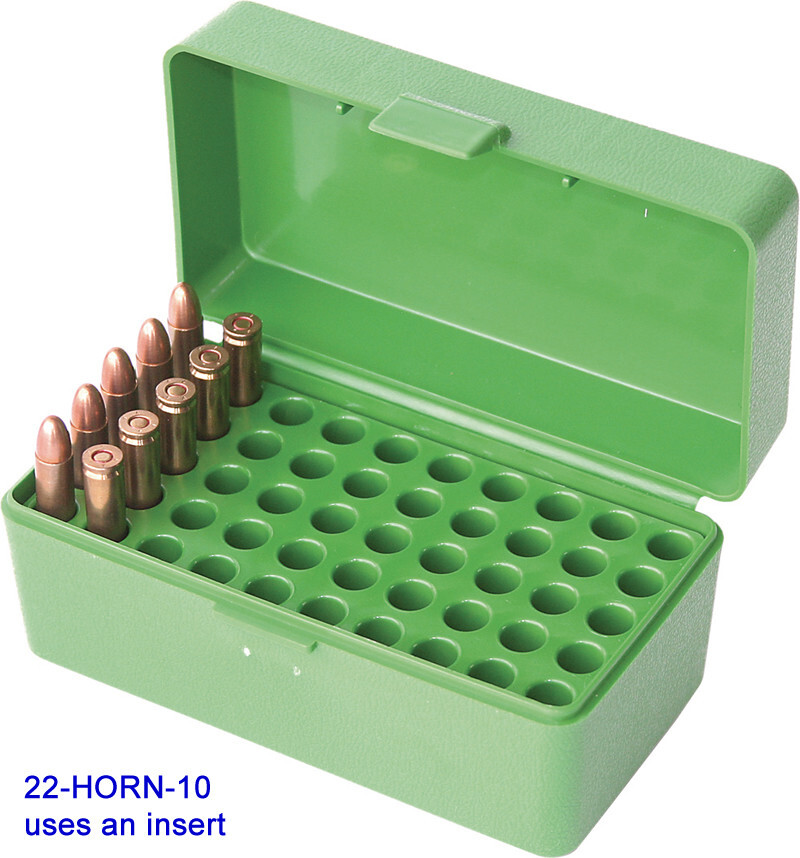 MTM 22-HORN CASE-GARD R-50 AMMO BOX 22 HORNET 32-20 30 CARBINE+ - NEW