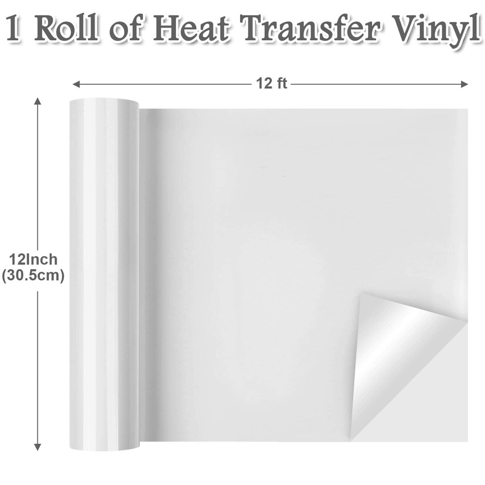 Heat Transfer Vinyl Roll - 12" x 24ftWhite
