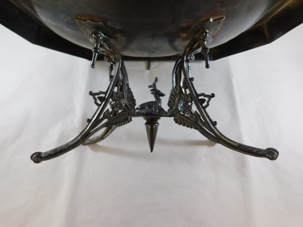 Antique Webster Mfg Co Ornate Bride's Basket Silver Plate