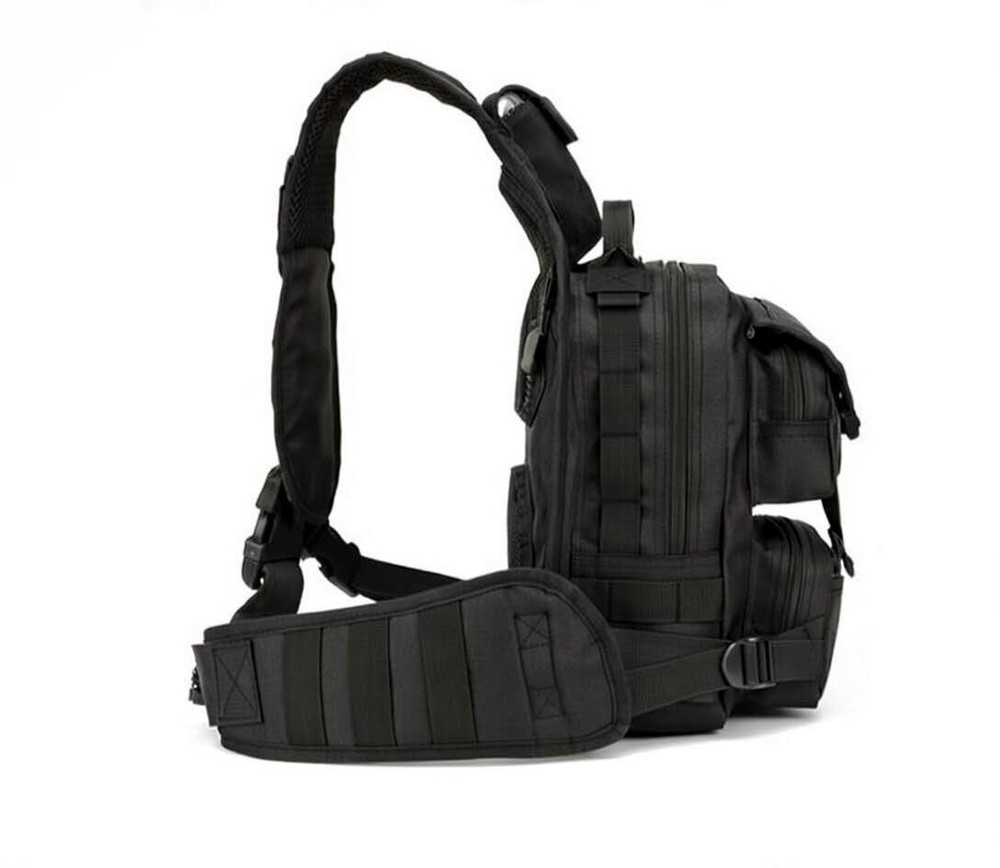 Protector Plus Tactical Sling Bag – Black Multi-Function Chest Pack