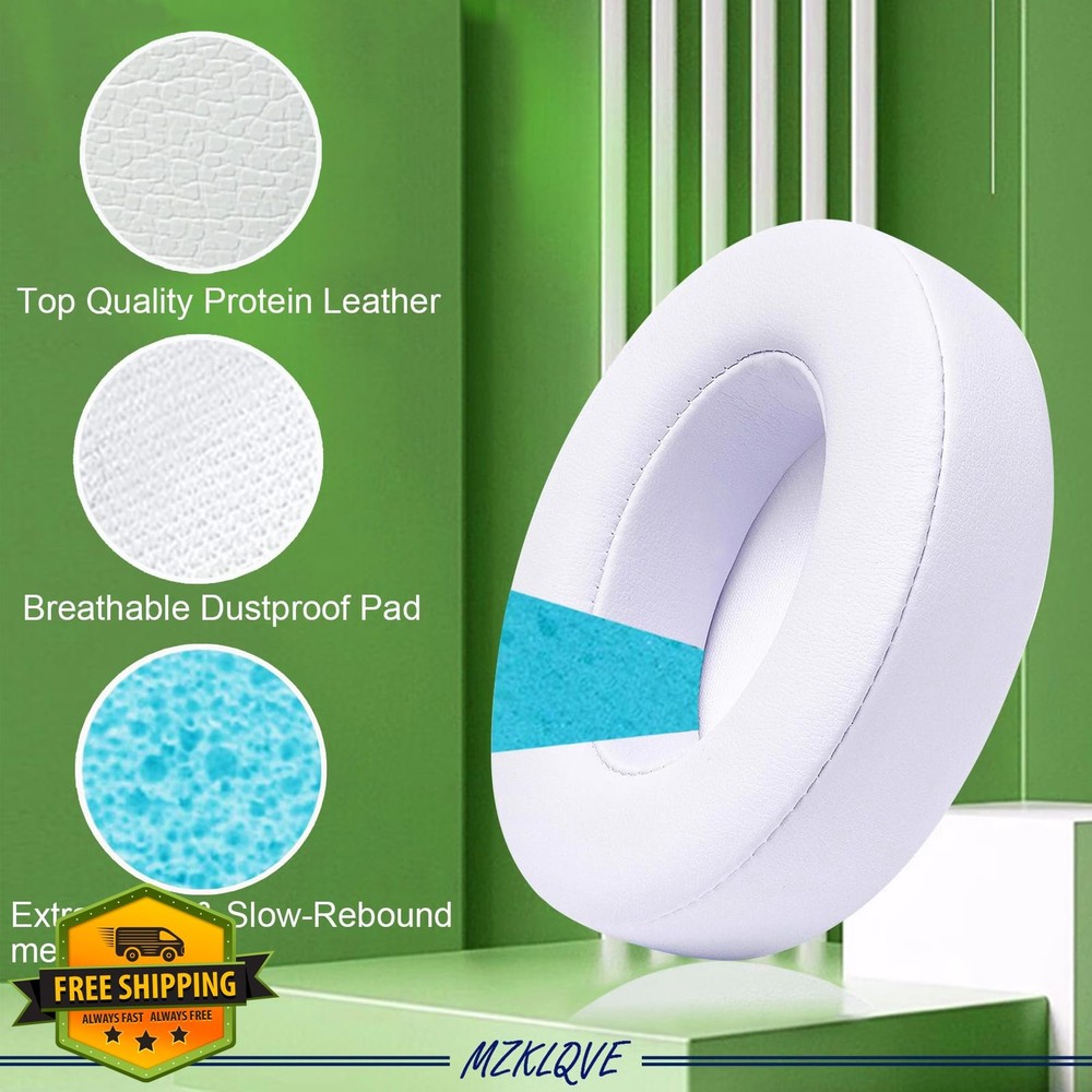 Beats Studio 3/2 Earpads Replacement Cushions White