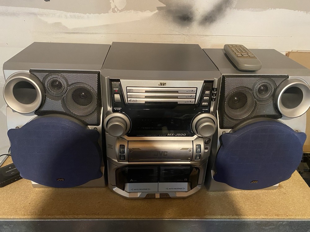 JVC MX-J500 Hi-Fi Compact Component System Cassette Deck 3CD