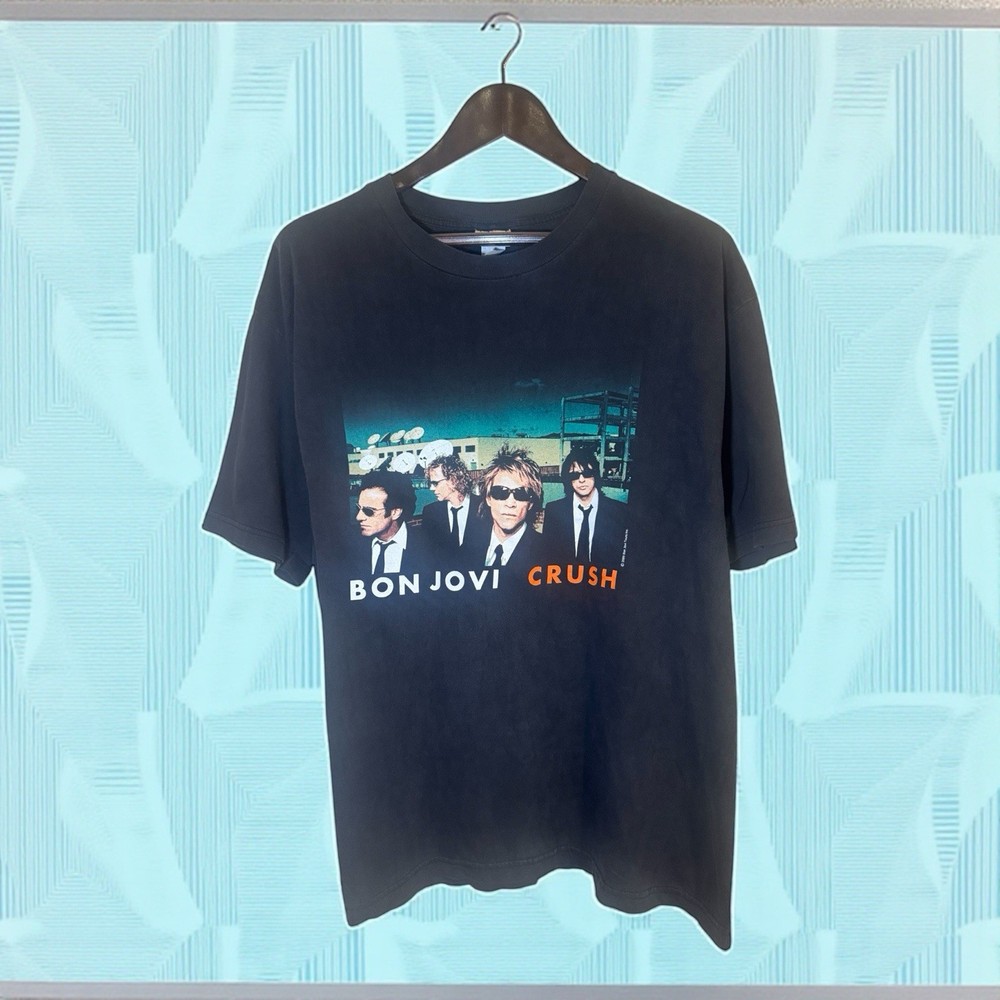 Vintage 2000 Bon Jovi Crush Tour Concert T-Shirt | Double-Sided Graphic