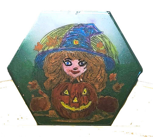 Witch Ceramic Tile #1