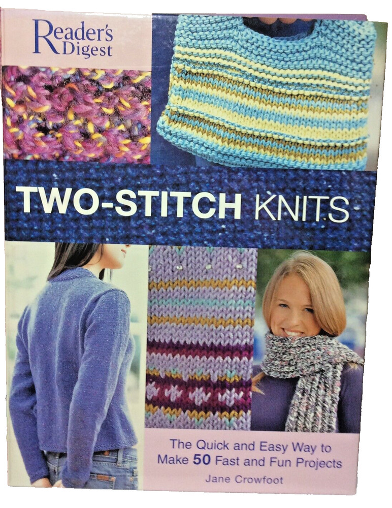 Readers Digest Two-Stitch Knits  Hard Cover Pattern Book