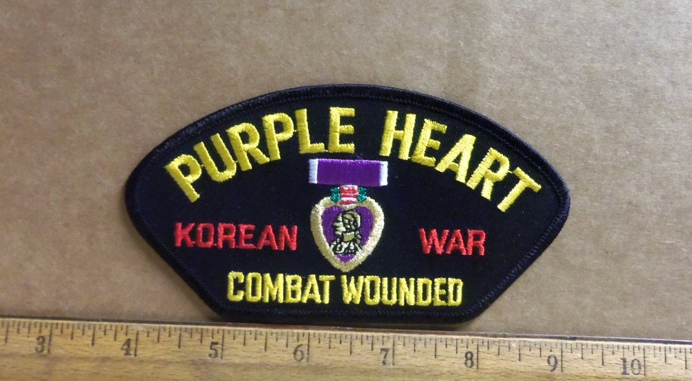 Korean War - Purple Heart - Combat Wounded Embroidered Patch