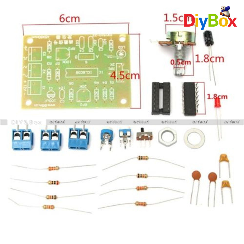 ICL8038 Function Signal Generator Module Sine Square Triangle Wave Output Sets D