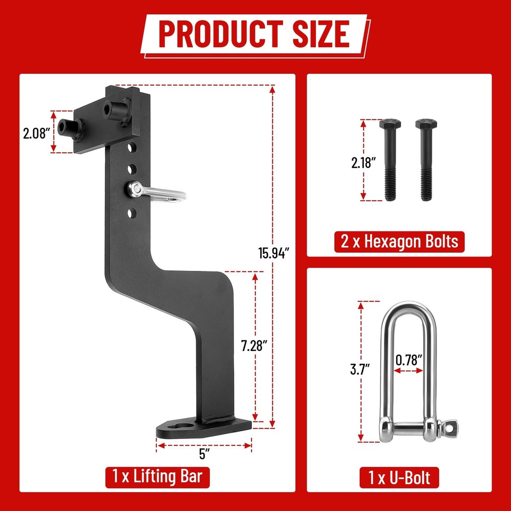 Racewill Engine Lifting Bar, Universal Engine Transverse Stand Support Fixtur...
