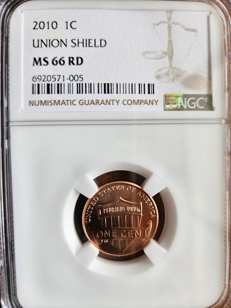 2010 LINCOLN CENT PENNY UNION SHIELD NGC MS66RD