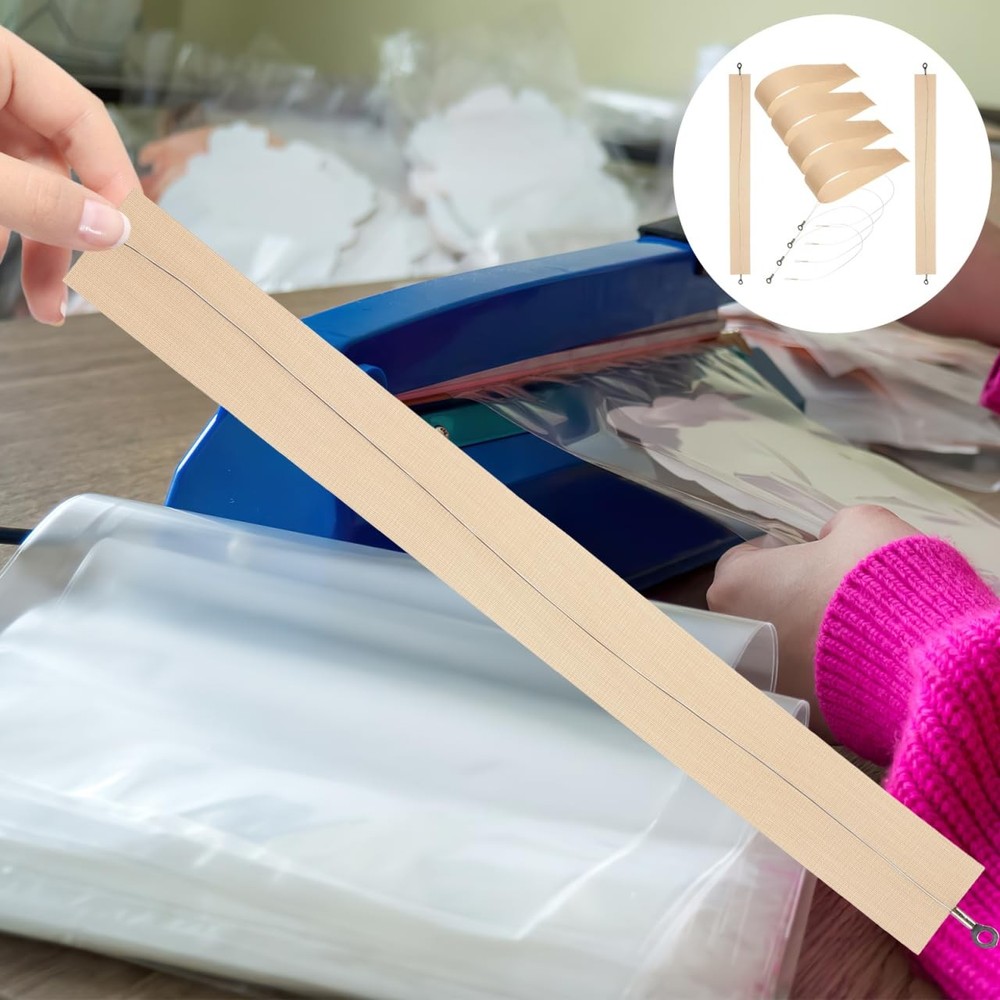 6 Pack Sealing Strips for Pulse Heat, Replacement Element, Heating Wire for Manue...