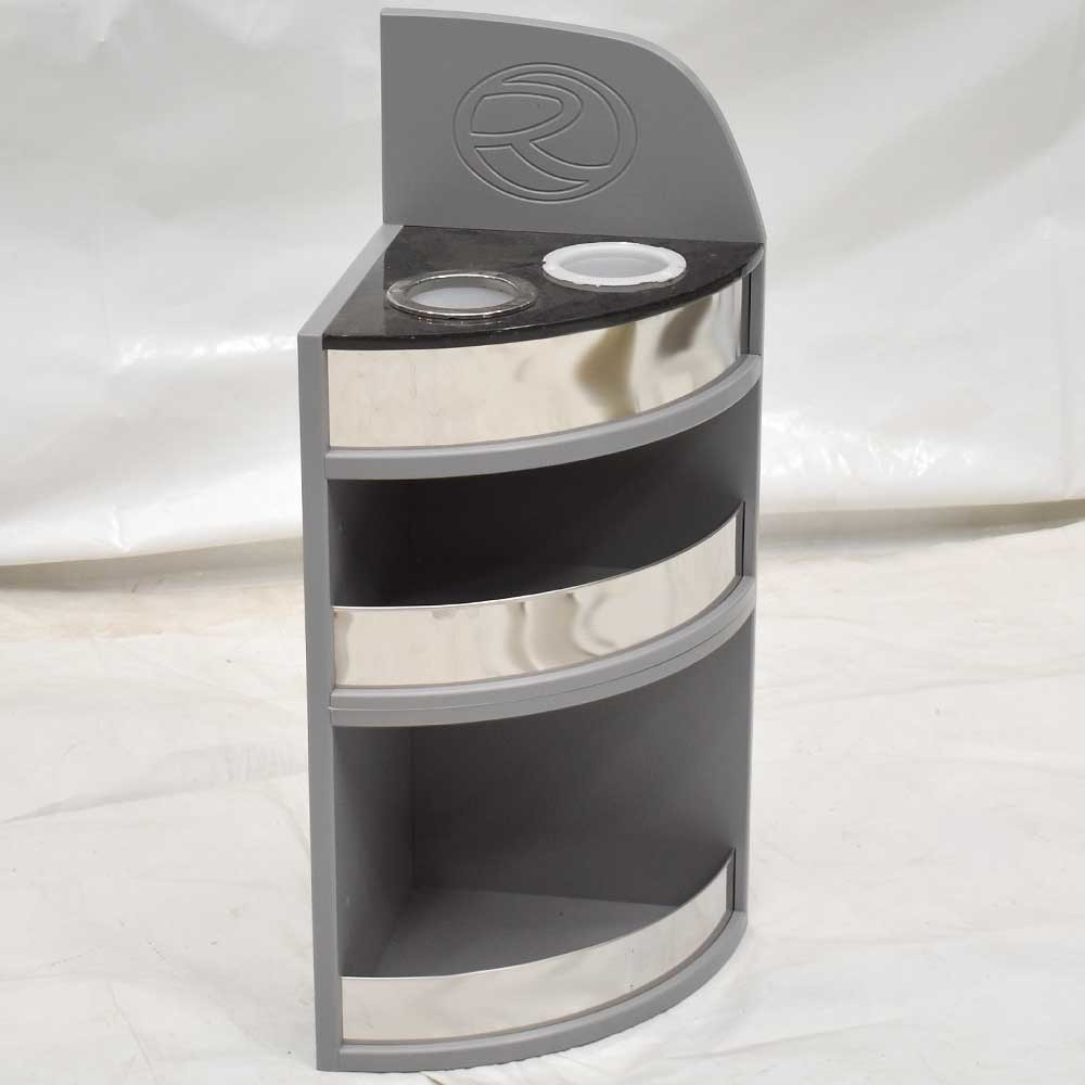 Regency Pontoon Boat Corner Storage 3 Shelf Gray Starboard