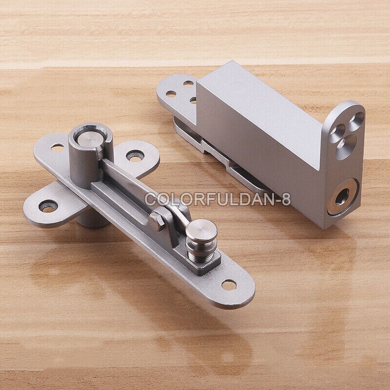 1Set Heavy Door Pivot Hinges Hydraulic Buffer Positioning Self Close Door Hinges