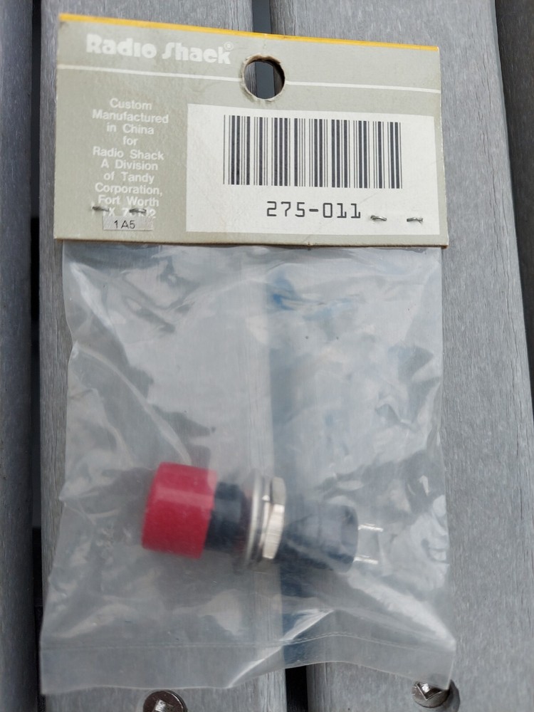 Push on push off switch SPST contacts rated 3A at 250 VAC