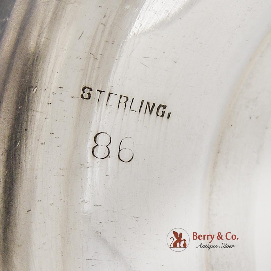 Scroll Shell Border Napkin Ring Sterling Silver 1900 Mono BGD