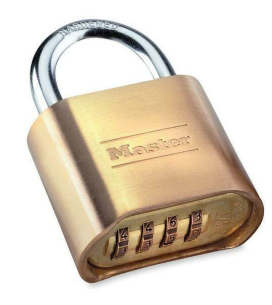 Master Lock Solid Brass #175 Set to Your Own Combination Padlock Safety