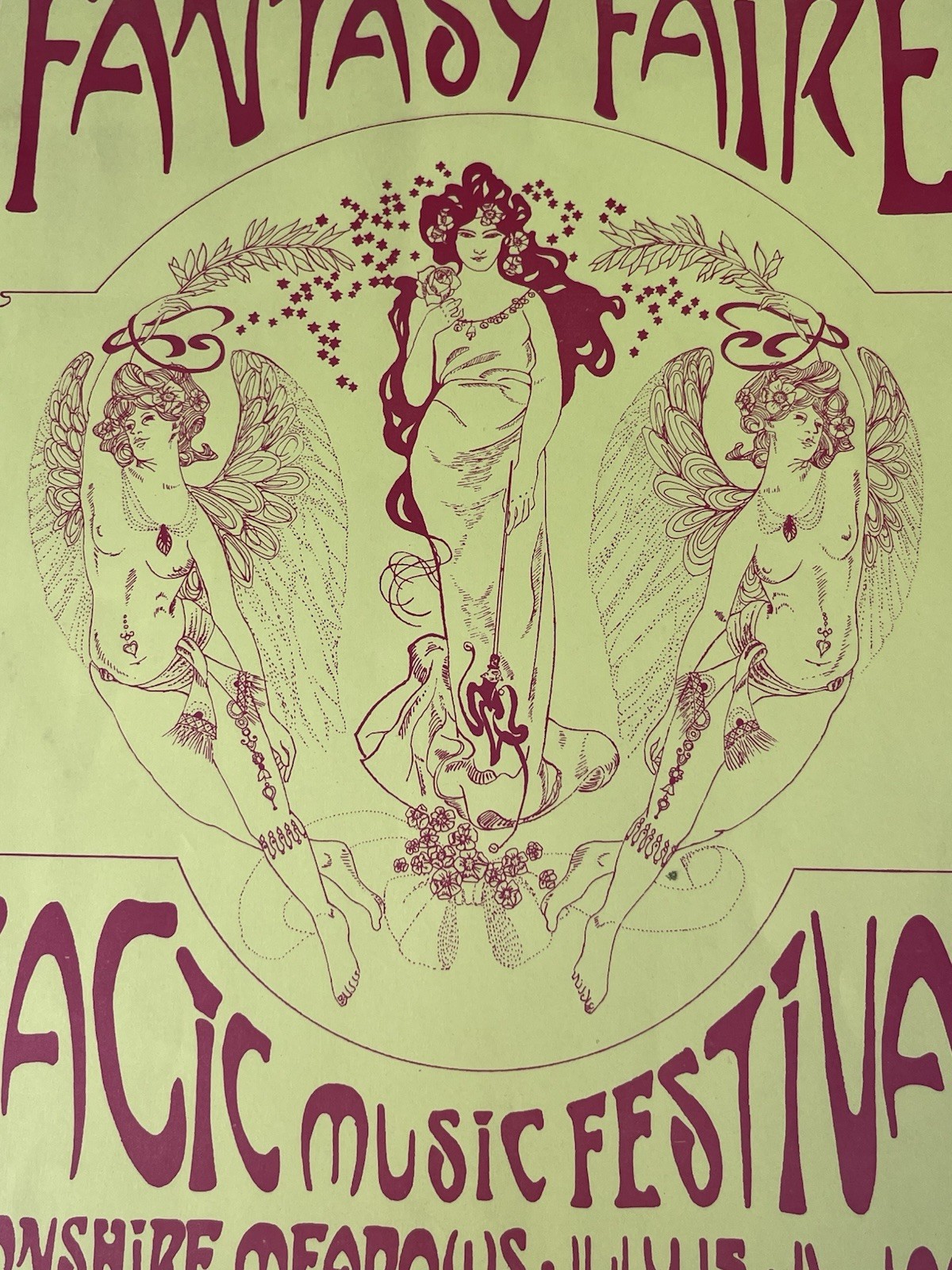 1967 Fantasy Faire and Magic Music Festival Original Concert Poster The Doors