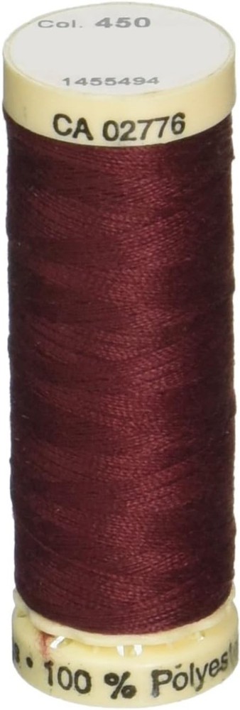 Sew All Thread 110 Yards Burgundy Polyester Durable for Hand and Machine Sewing