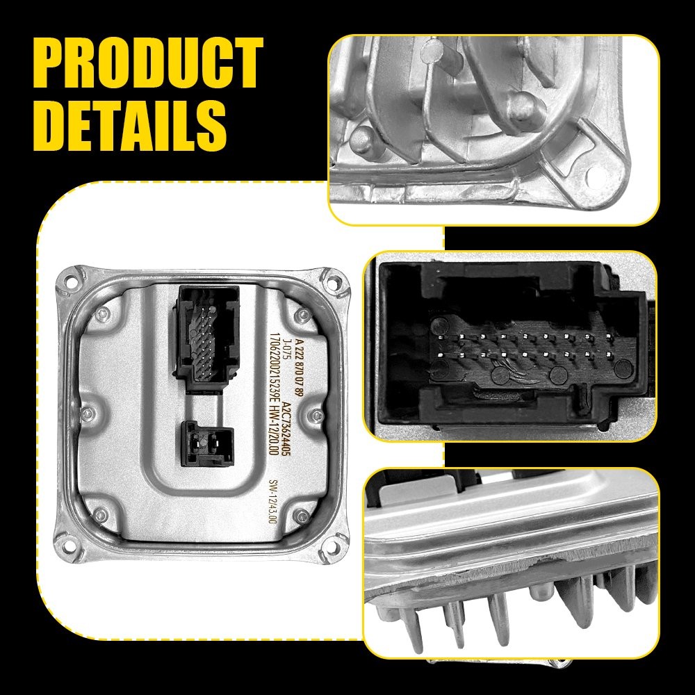 2x New LED Headlight Voltage Regulator Module Fit Mercedes Benz E400 E550 E63