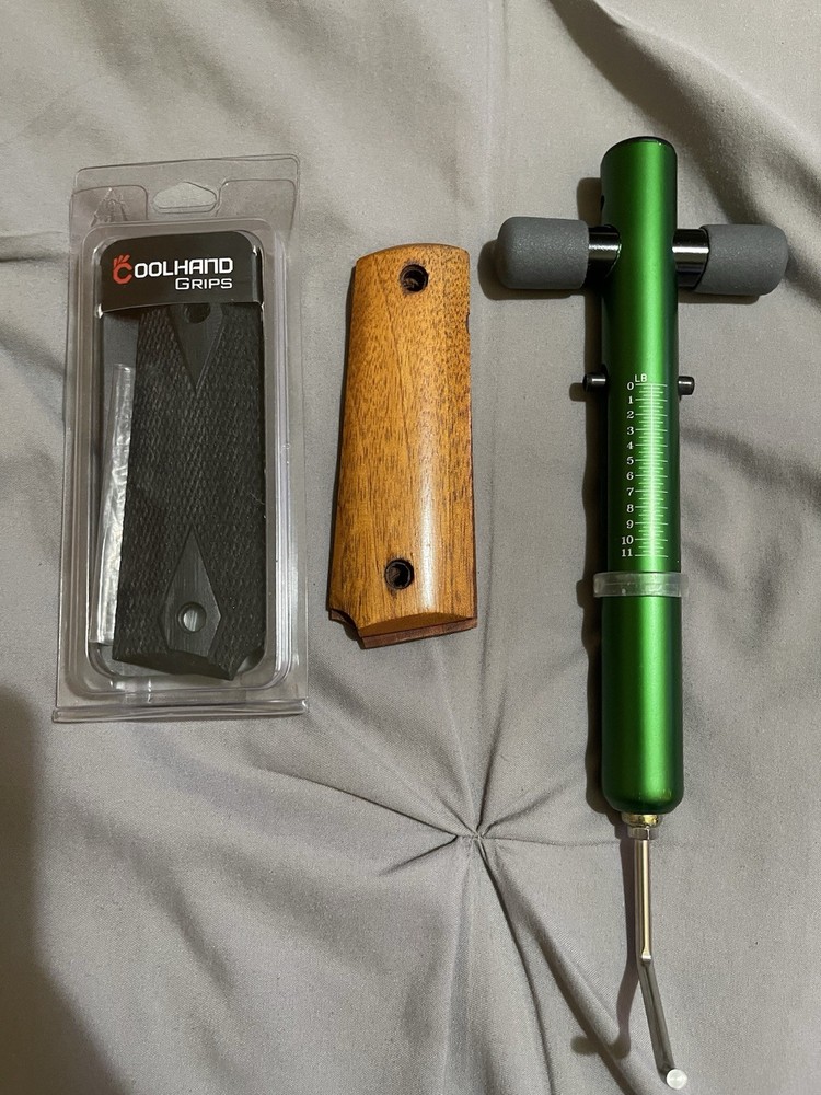 1911 Grips And Mechanical Trigger Pull Gauge
