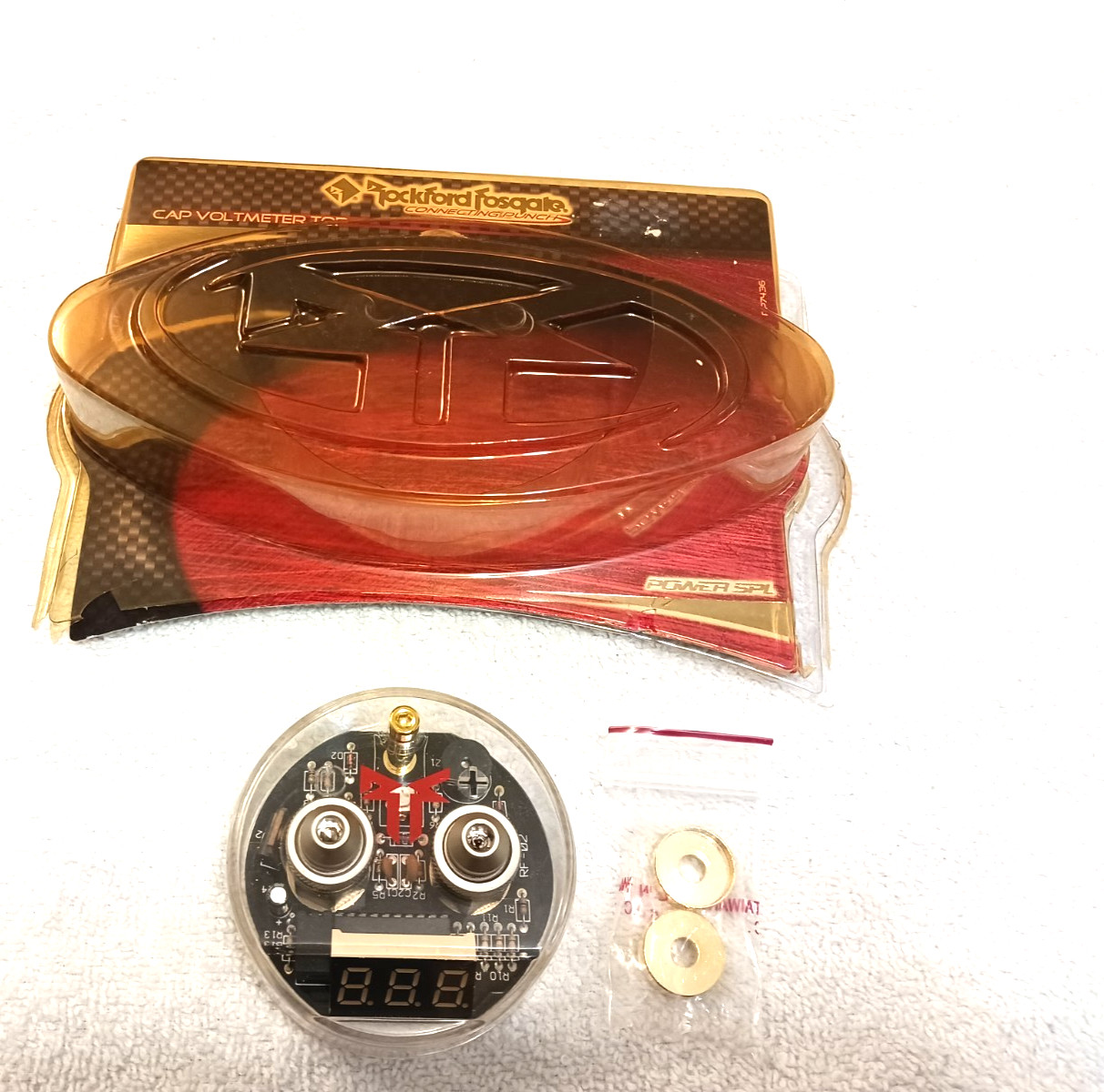 RARE NEW OLD SCHOOL ROCKFORD FOSGATE RP7436 VOLTMETER TOP FOR CAPACITORS