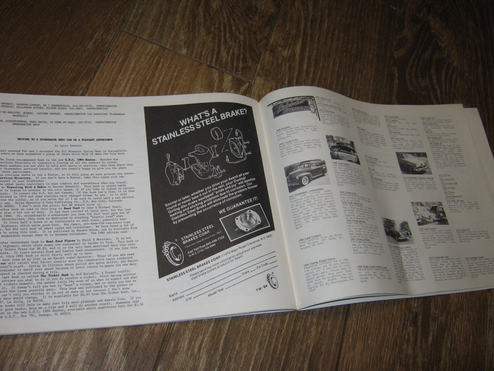 July 1984 Studebaker Turning Wheels Bulletin Studebaker