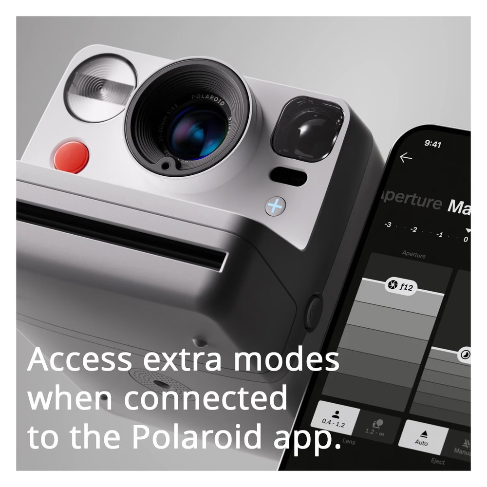 Polaroid Now Plus Gen 3 White Instant Camera with Two Lens AF System Bundle