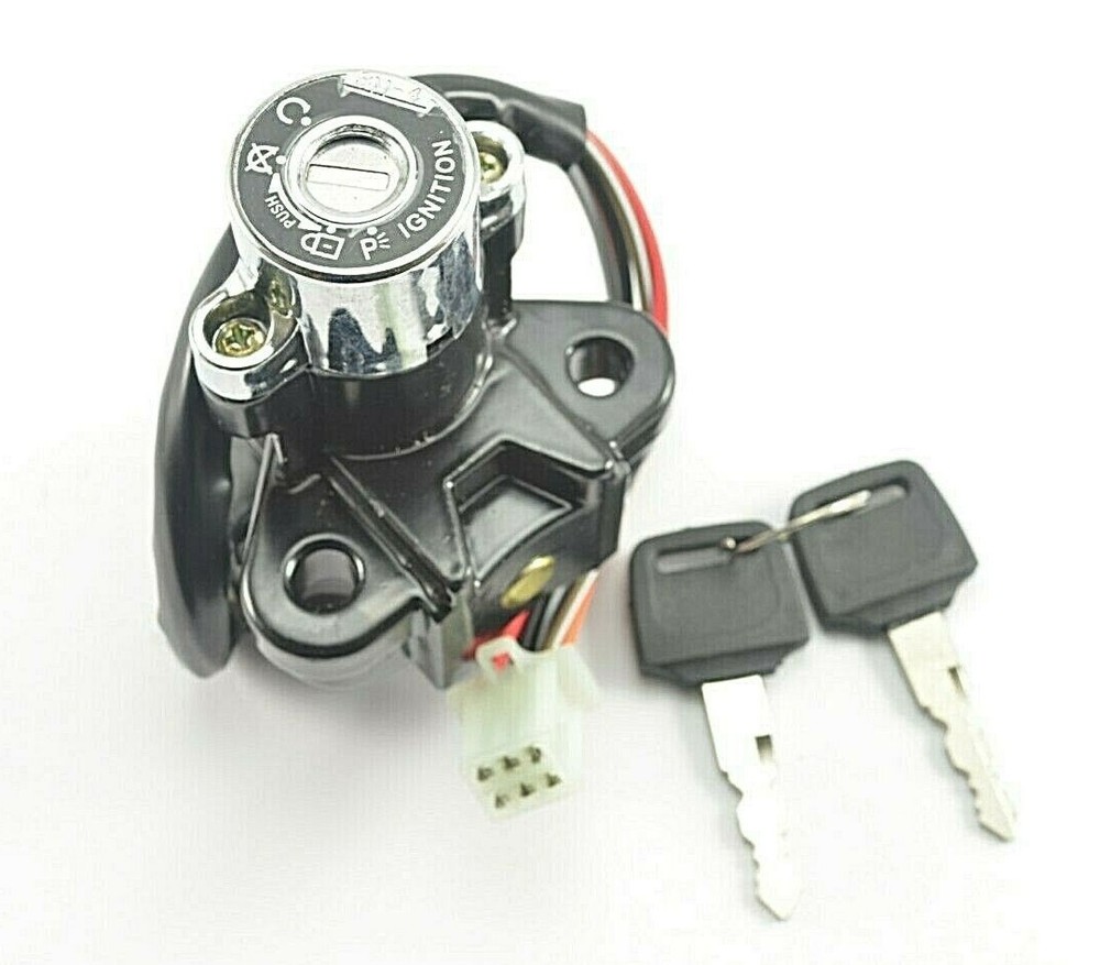 Universal Motorcycle Modified Ignition Key Lock Set Kit Switch T6061-T6 Aluminum
