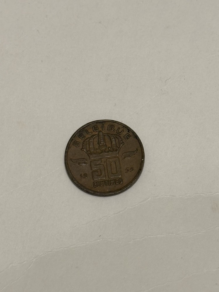 Coin, Belgium, 50 Centimes, 1955 Great Condition