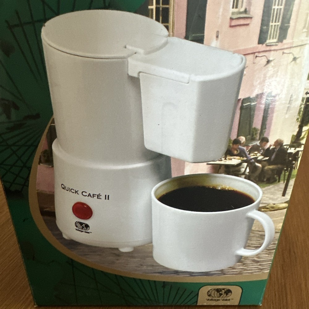 VTG Quick Cafe Portable Coffee Maker Model QC2 Single Cup Maker Voltage Valet