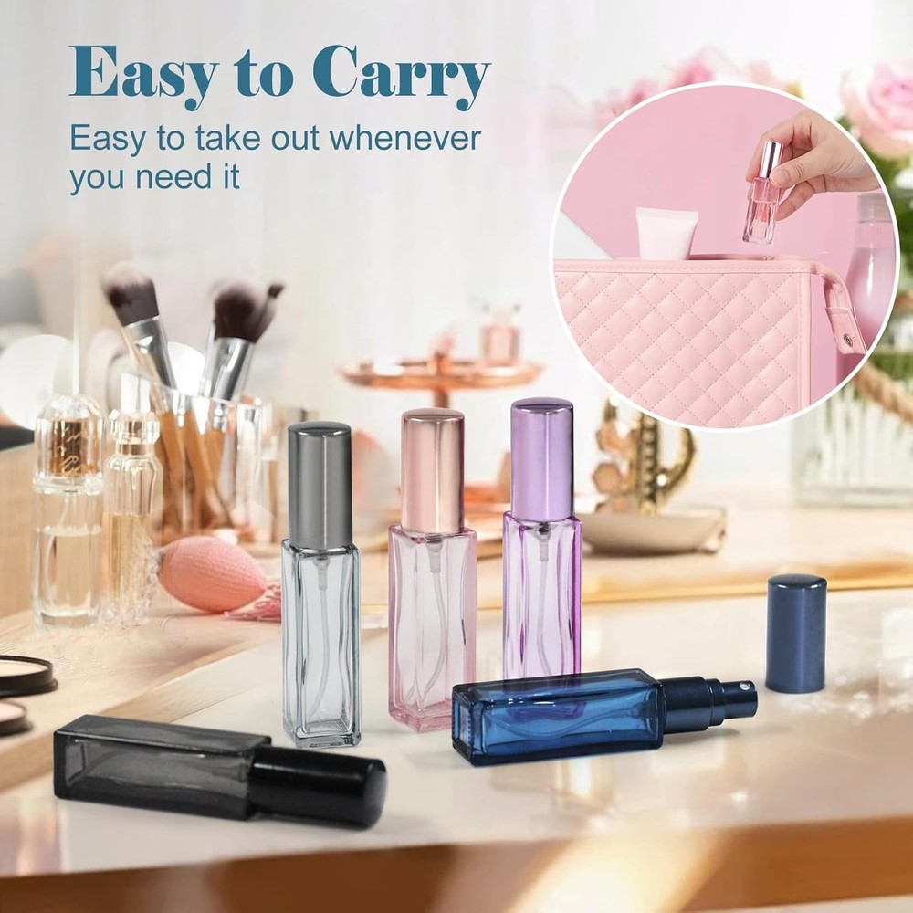 5 PCS Travel Perfume Bottle Refillable 10ml Empty Mini Perfume Bottle Leakproof