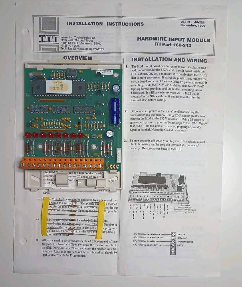 NEW ITI BUS 8 ZONE HARDWIRE INPUT MODULE 60-242