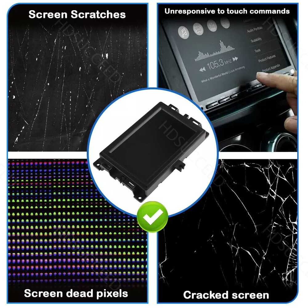 7" LCD Touch Screen w/ Frame For 2017-2020 Jeep Compass Radio Navigation Replace