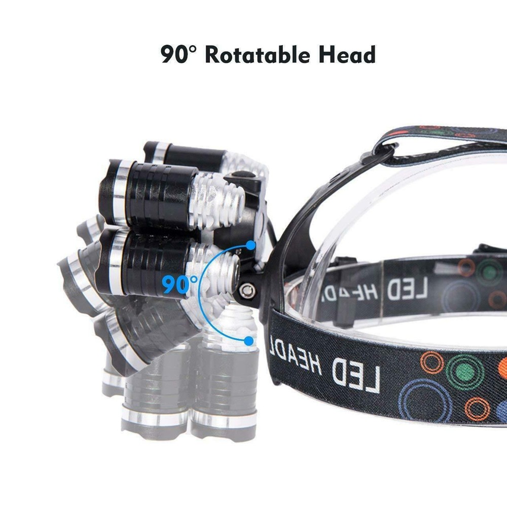 Super-bright 5X XM-L ED Headlamp Headlight Flashlight Head Torch