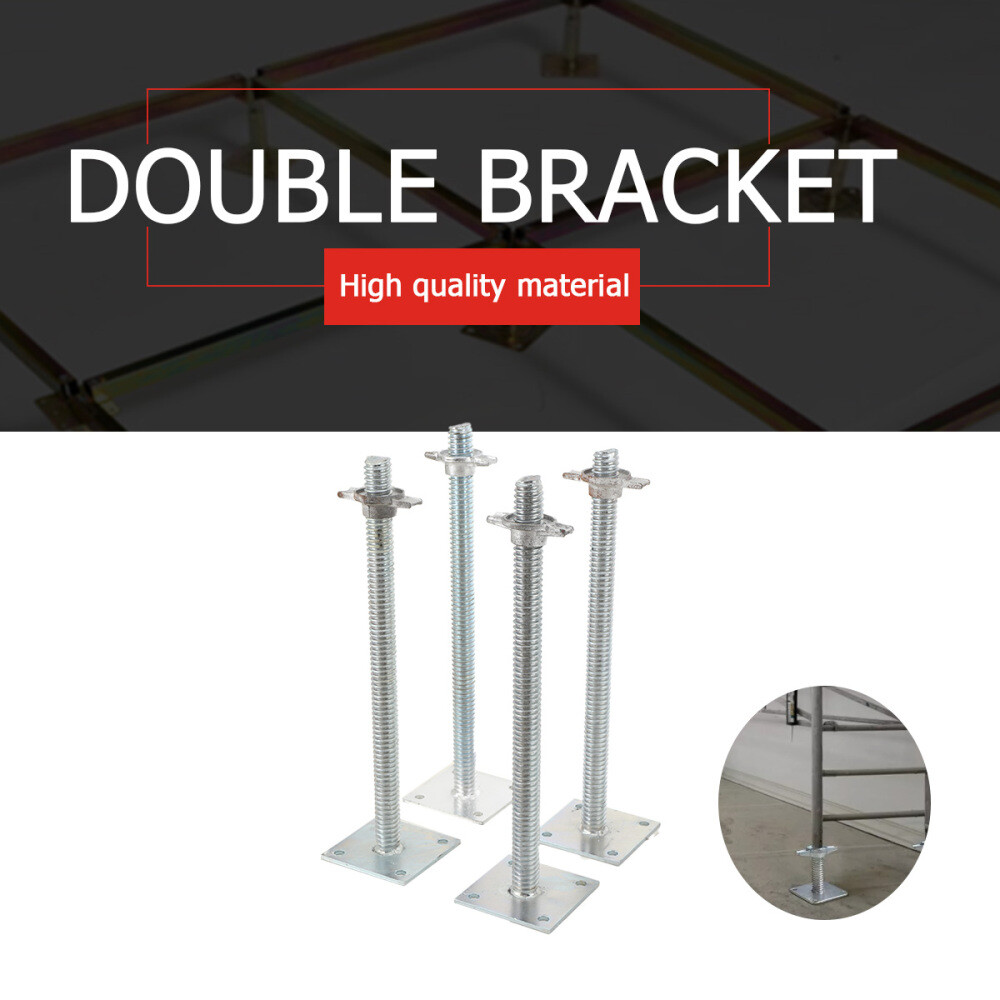 4Pcs Adjustable Leveling Jacks 18" Scaffolding Solid Screw Jack with Base Plate