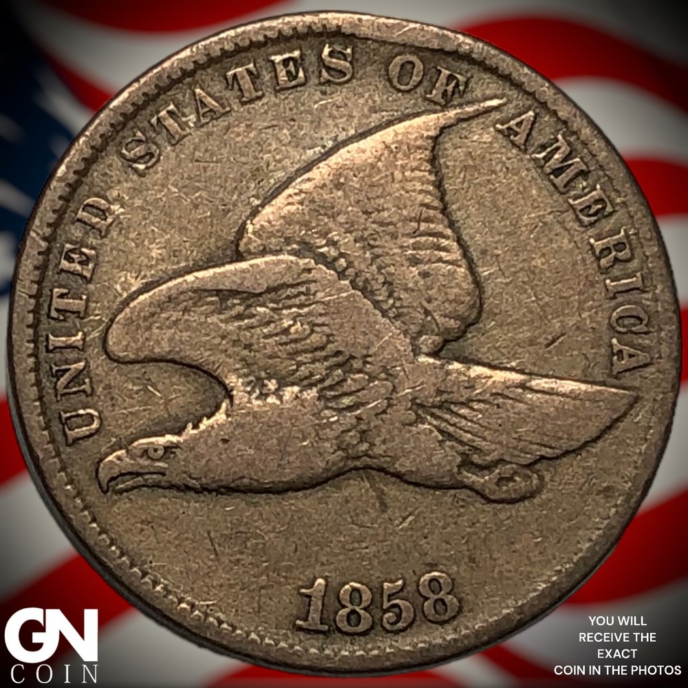 1858 Flying Eagle Cent Penny X6173
