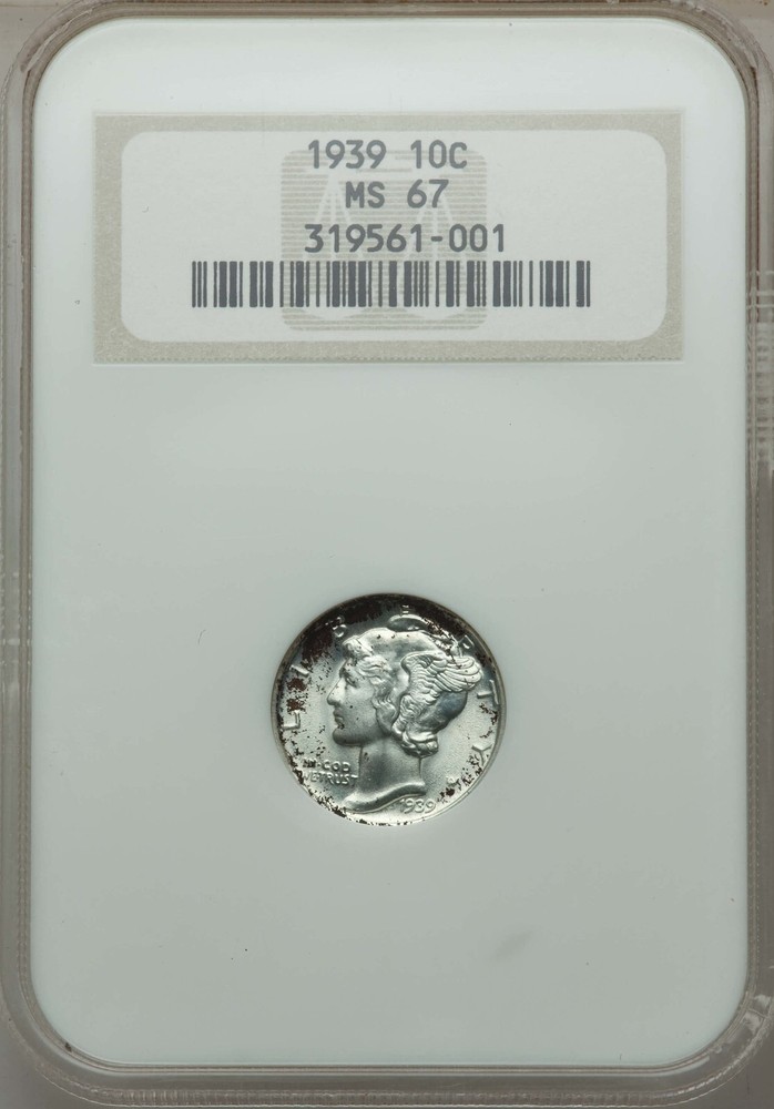 1939-P Mercury Dime NGC MS67