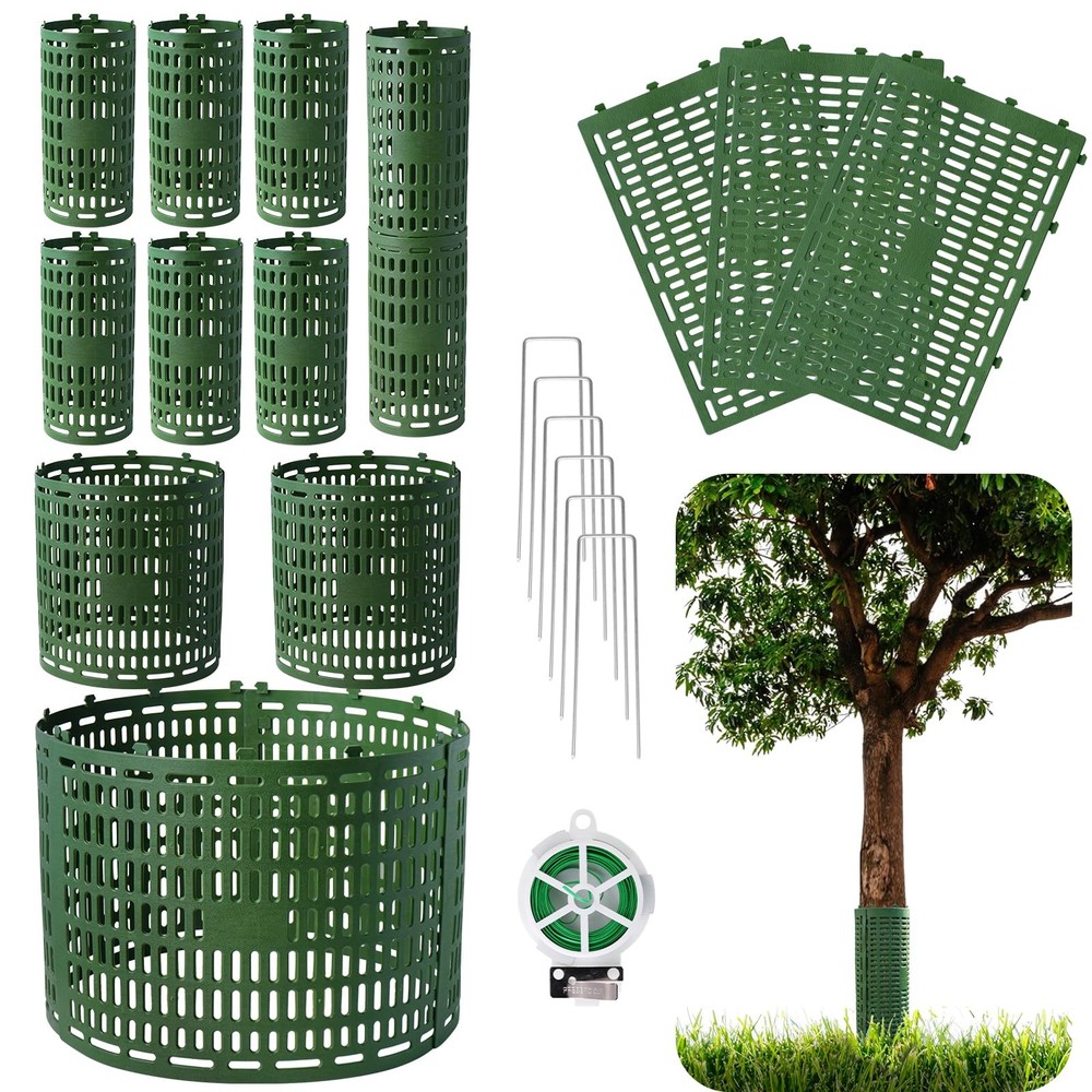 Tree Guards Trunk Protector With Twist Ties Resizable Bark Damage 18 PCS