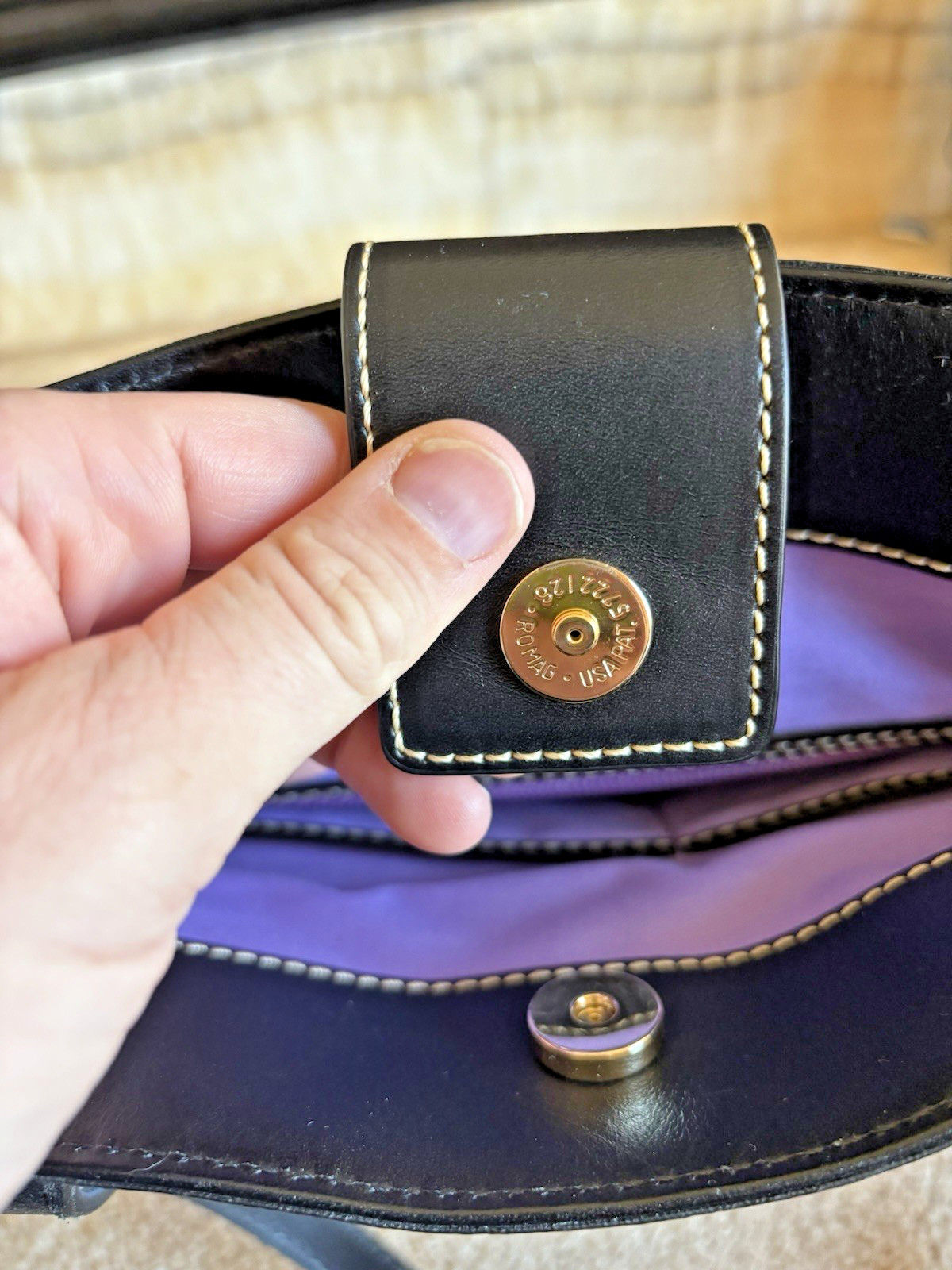 Dooney & Bourke Mary Poppins Hadley Tote Bag Disney Leather Trim Blue