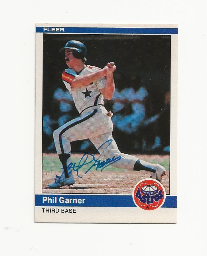 PHIL    GARNER    ASTROS     AUTOGRAPHED    CARD