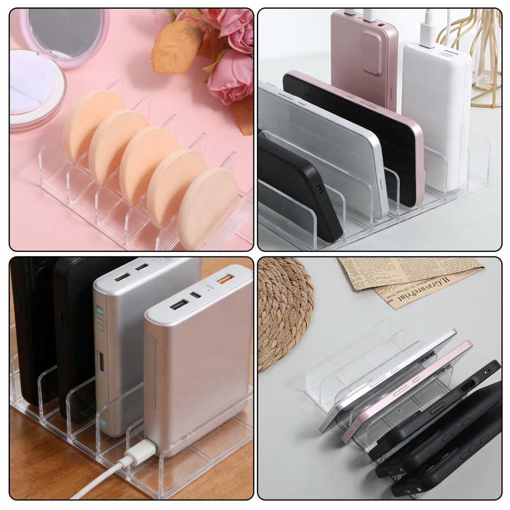 14 Slots CD Holder, Universal Multi Device Organizer Dock, Clear Acrylic /CD ...