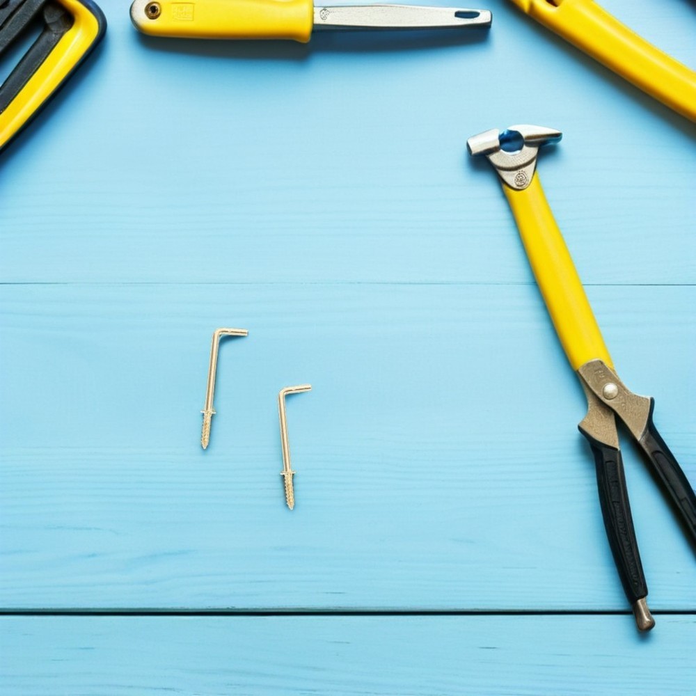 30 Pcs Right Angle Hook Hanging Hooks for Workplace Shaped Screw-in