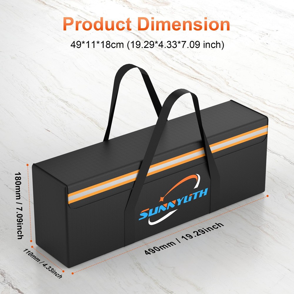 E-Bike Battery Safe Bag Fireproof Explosionproof, Large Document Lipo Waterpr...