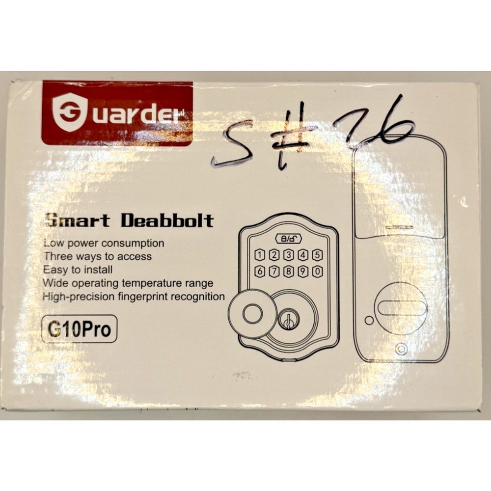 Smart Keyless Entry Door Lock – Silver, New Guarder G10Pro