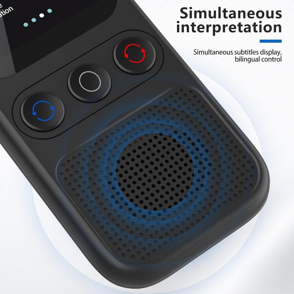 Portable Language Translator Device with 138 Languages Voice Translating Black
