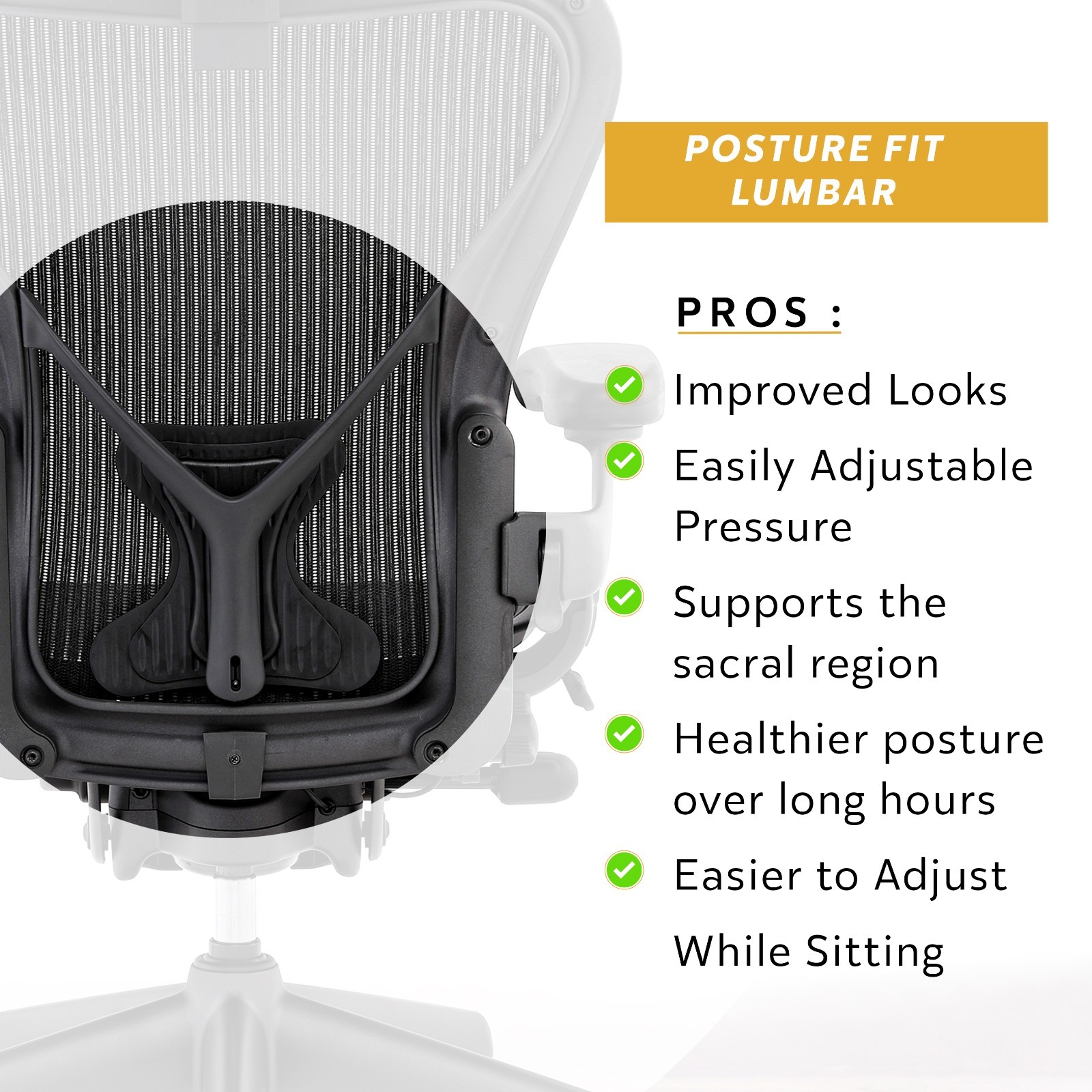 Herman Miller Aeron Size B Fully Loaded Posture Fit Support Chair - Open Box