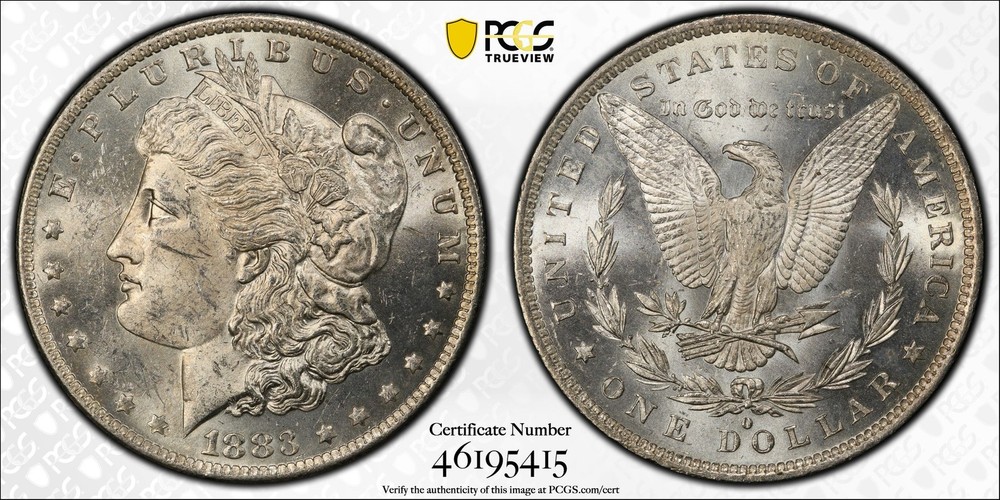 1883 O Morgan Silver Dollar PCGS MS-62
